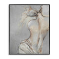 Traditional Nude Baroque Portrait Black Framed Giclee Art by Liz Jardine