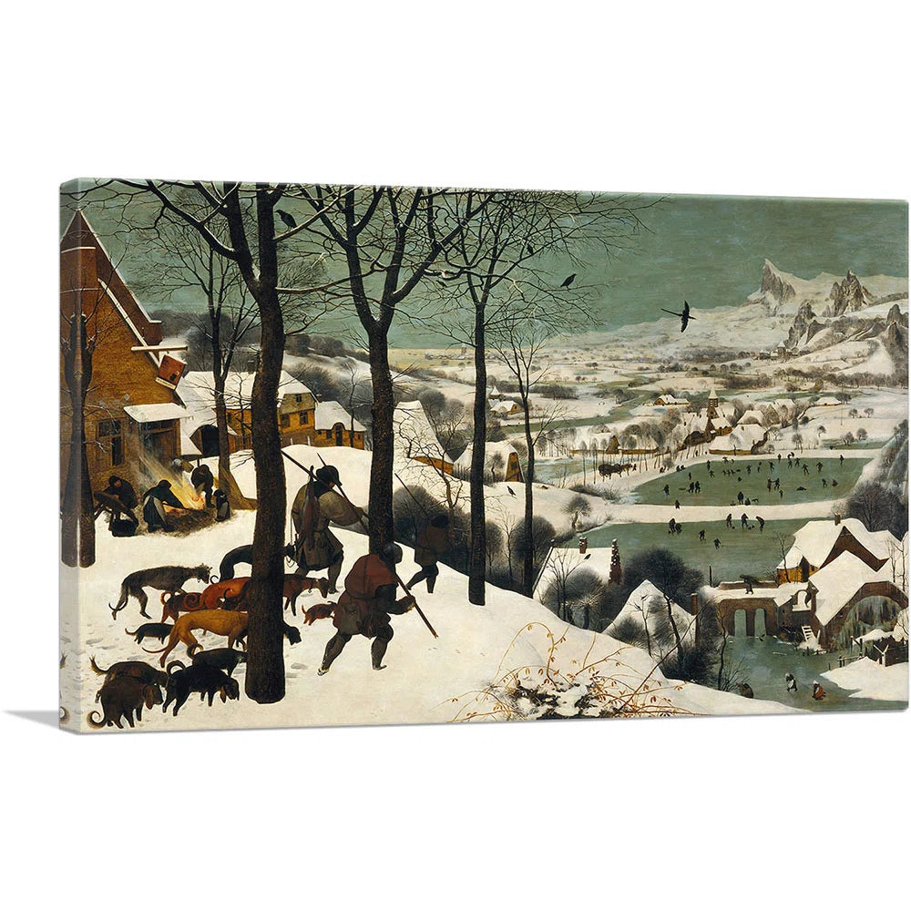 " Hunters In The Snow 1565 " by Pieter Bruegel The Elder Painting Print