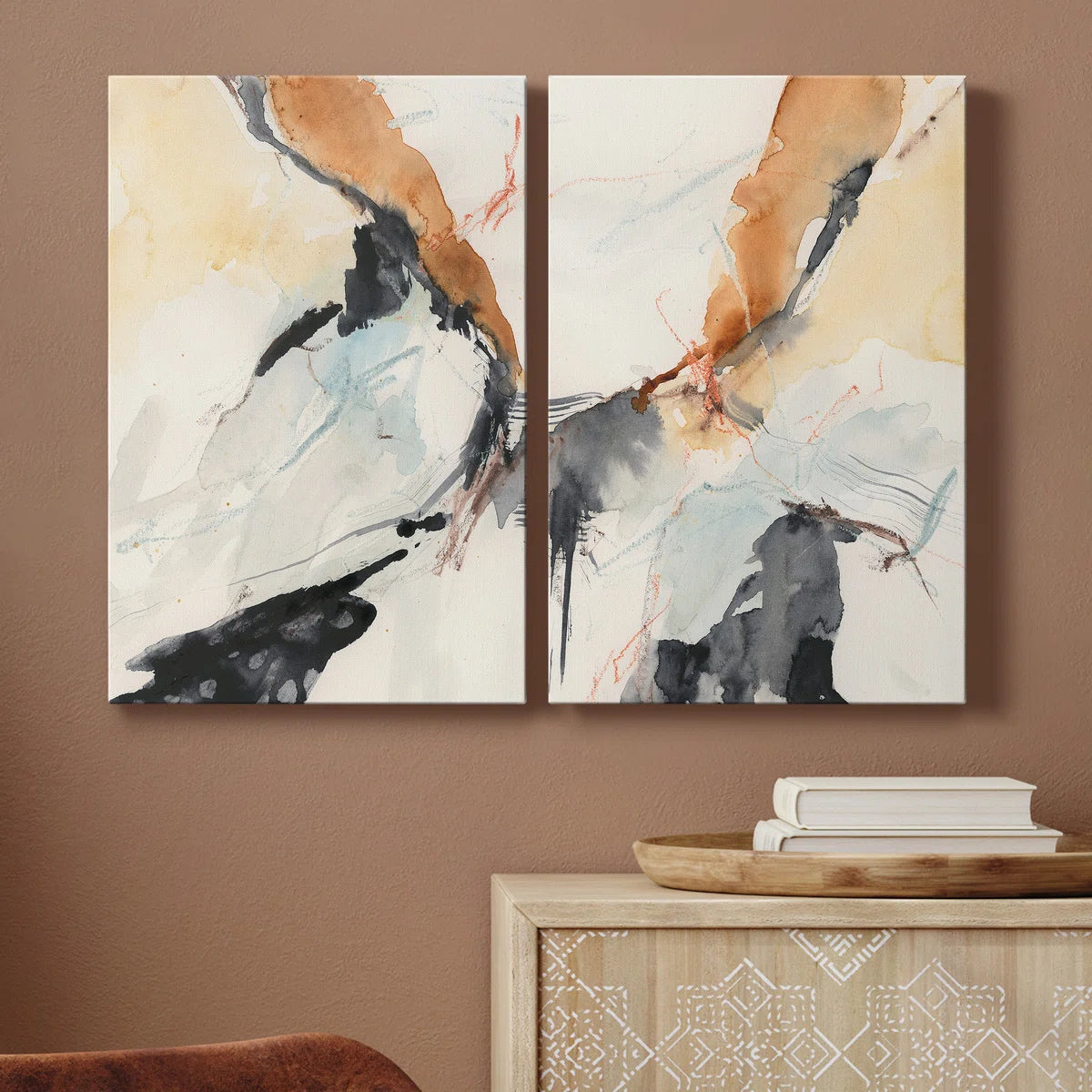 " Efflux I " 2 - Pieces Painting Print